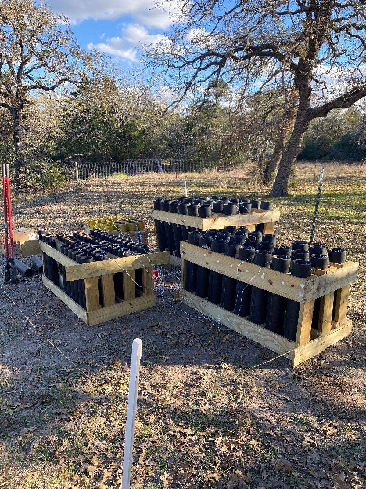 A sampling of Rob Hruska’s firework inventory for his July 4, 2026, show. The neurosurgeon and certified pyrotechnician stressed the importance of safety when handling fireworks, especially those available to the average consumer.